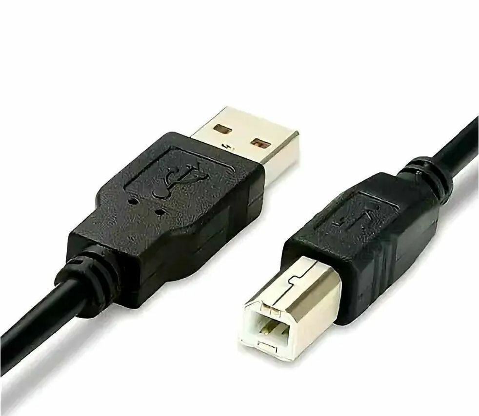 Кабель для принтера USB 2.0 A B 2 метра черный Exployd EX-K-1398 Кабель для ККТ/сканера/МФУ