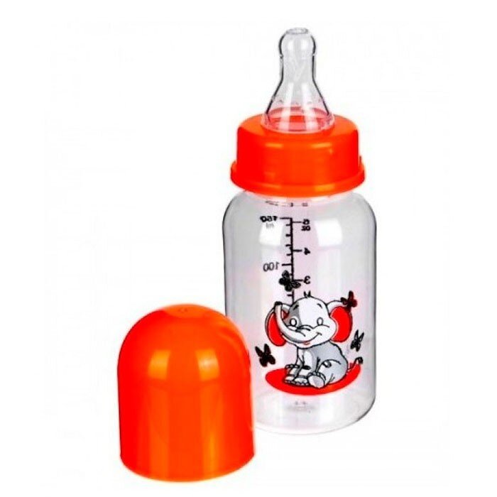 фото Бутылочка Бусинка 125 мл, силиконовая анатомическая соска, защитный колпачок (1101)