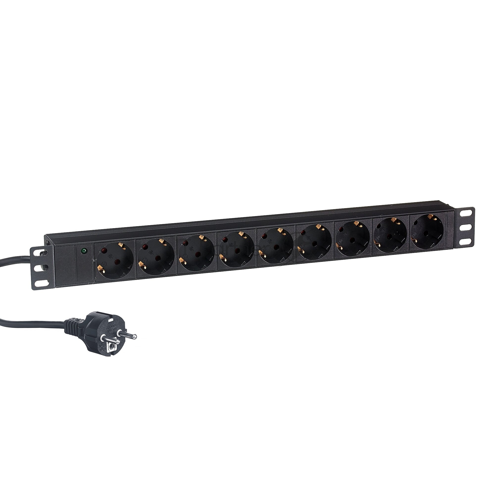 Exegate EX280850RUS Блок розеток ExeGate ServerPro PDU-19H904 Al-9S-EU2.5, 19",1U,алюм, 9Schuko, евровилка, 2.5м - фото №9