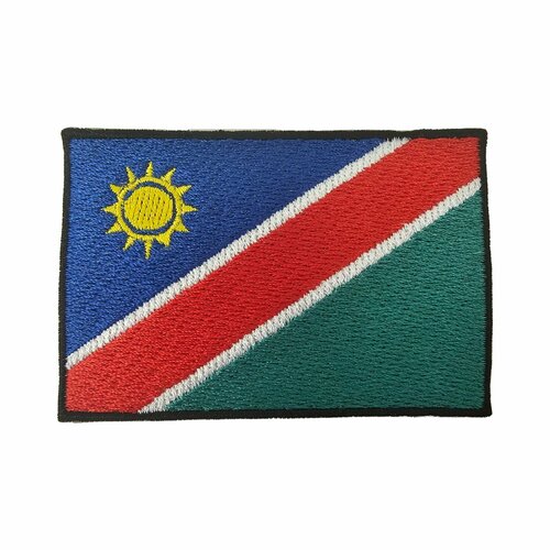 Нашивка шеврон патч, Флаг Намибии , размер 80x55 мм