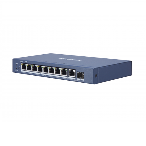 Коммутатор на 8 PoE портов Hikvision DS-3E0510P-E инжектор poe gigalink gl pe inj af f 100мбит с 802 3af бп поставляется отдельно