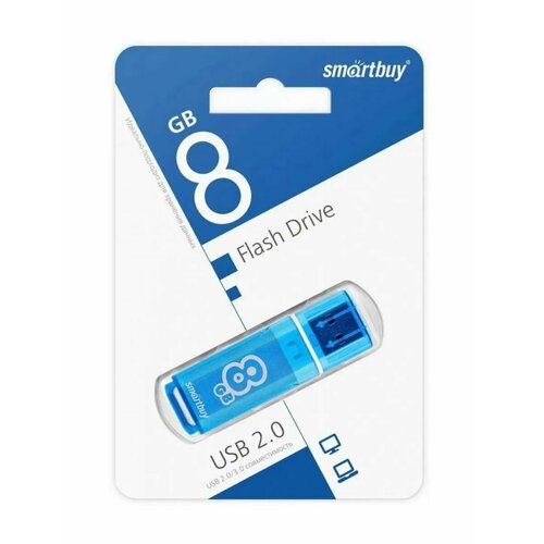 USB флеш накопитель 8GB GLOSSY SERIES BLUE