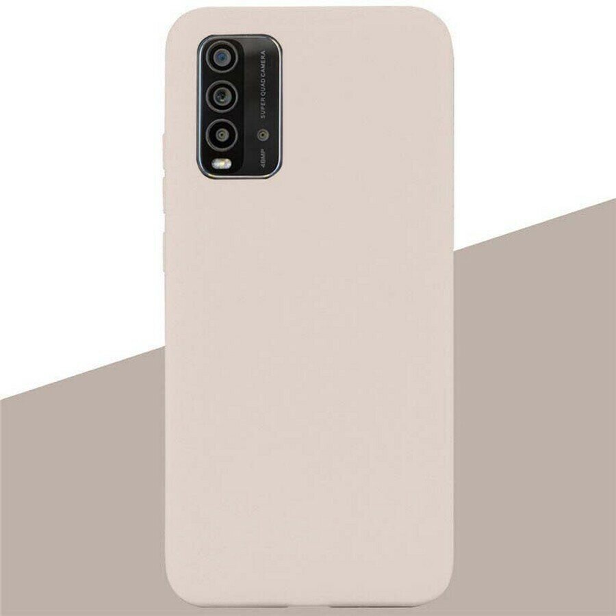 Силиконовая накладка без логотипа Silky soft-touch для Xiaomi Redmi 9T кремовый