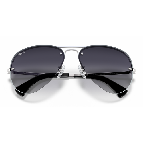 солнцезащитные очки ray ban шестиугольные оправа металл с защитой от уф устойчивые к появлению царапин золотой Солнцезащитные очки Ray-Ban RB 3449 003/8G, фиолетовый, серый