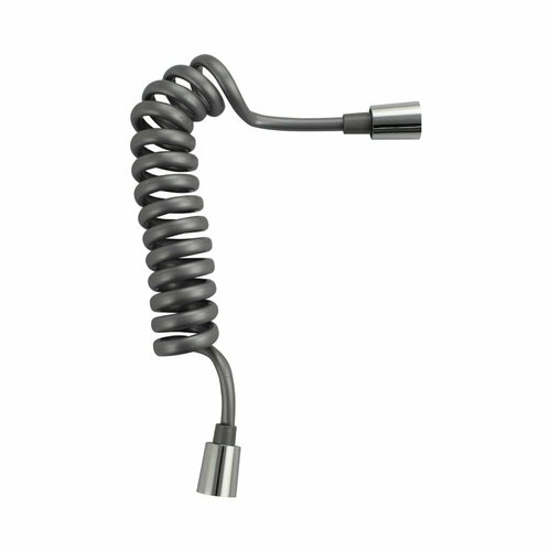 Телескопический пружинный шланг для биде и душа санакс 25-150 см серый графит код 3782 392₽