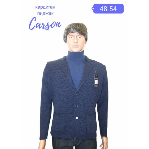 фото Кардиган , размер 48, синий carson menswear