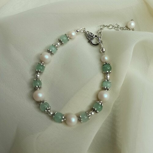 фото Браслет, белый, серебряный malichet