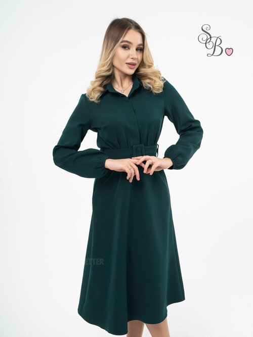 Платье SELEYA BETTER, размер 52, зеленый
