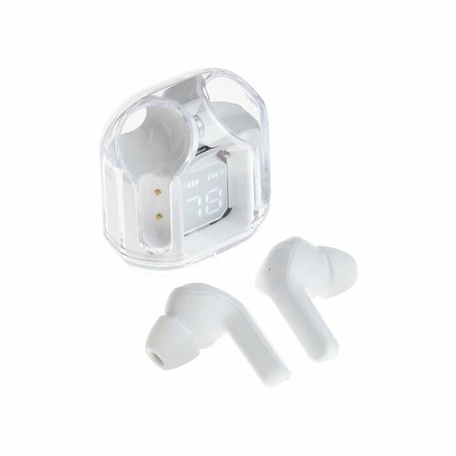 Наушники беспроводные Air31 TWS вакуумные BT 50 45230 мАч прозрачные белые 1430₽
