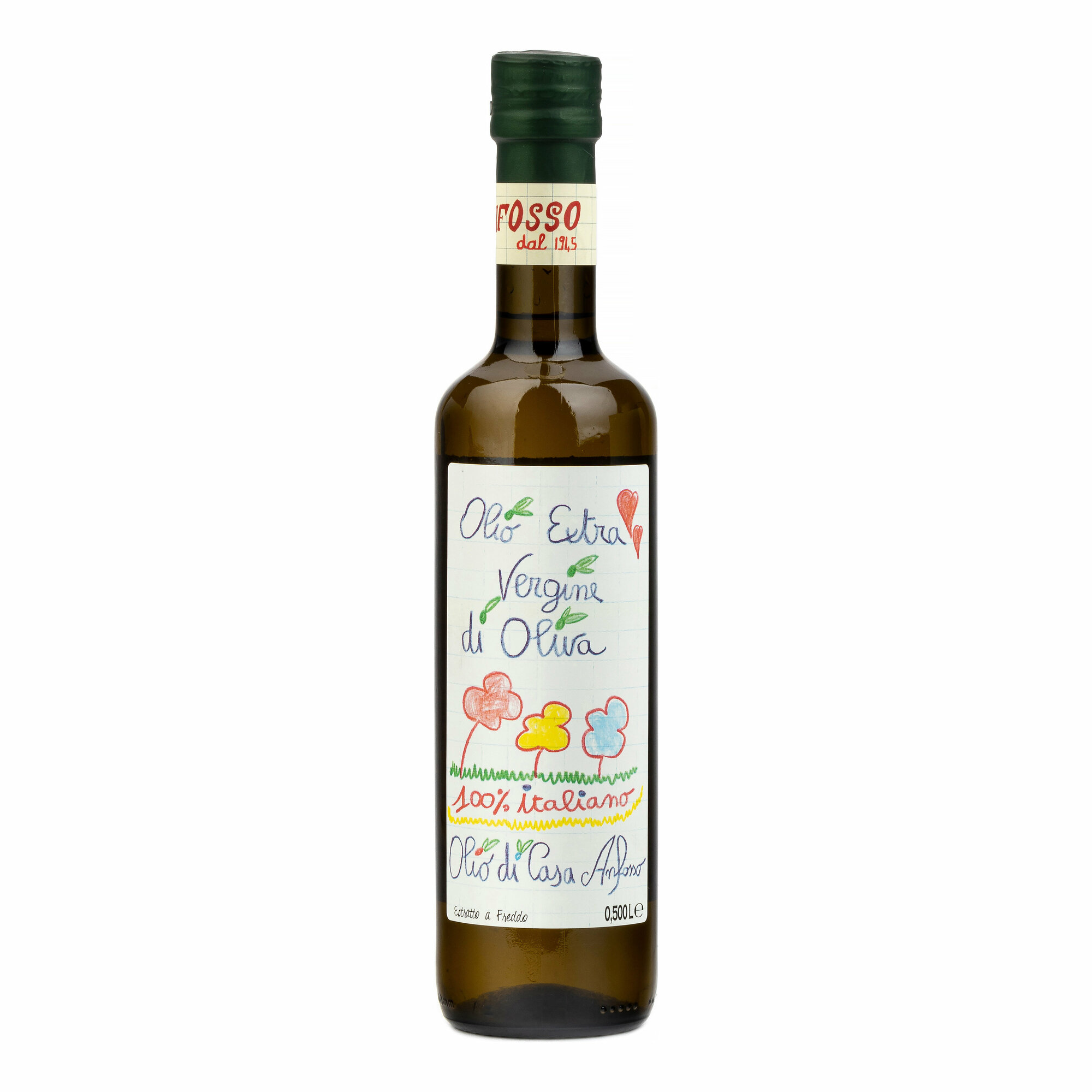 Масло оливковое нерафинированное из 100% итальянского сырья "Ди Каза Anfosso", 500 мл