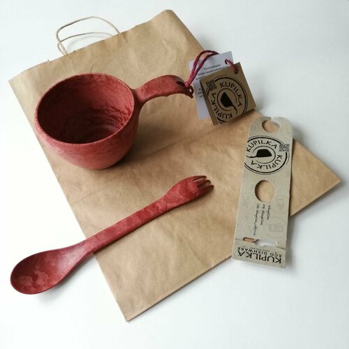 Посуда Чашка-кукса Kupilka 37 + Spork 225 Set Cranberry крафт пакет ложка вилка kupilka spork 225 красный