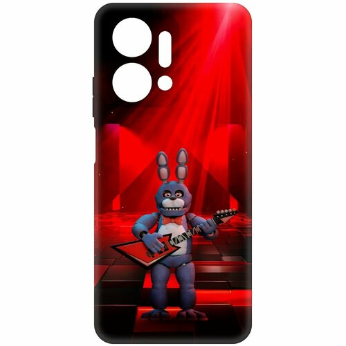 Чехол-накладка Krutoff Soft Case фнаф (FNAF) - Бонни с гитарой для Honor X7a черный чехол накладка krutoff soft case фнаф fnaf бонни с гитарой для honor x6 черный