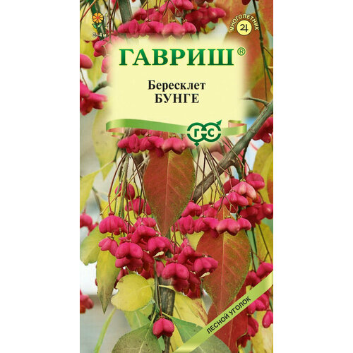 Семена Бересклет Бунге, 0,2г, Гавриш, Лесной уголок, 10 пакетиков семена айва японская гранатовый браслет 0 3г гавриш лесной уголок 10 пакетиков