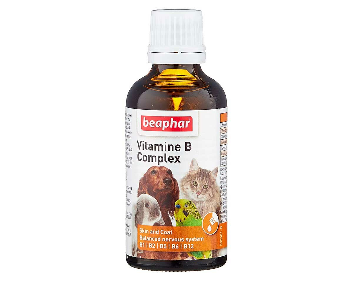 Витамины Beaphar vitamin b complex для кошек, собак, птиц и грызунов 50мл 12523