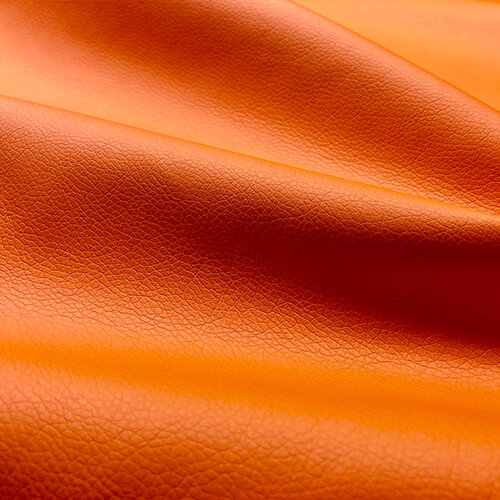 Экокожа Орегон оранжевая, для обивки мебели и перетяжки салона автомобиля, толщина 0,8 мм (1м)