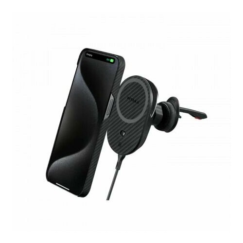 Автомобильный держатель с беспроводной зарядкой Pitaka MagEZ Car Mount Pro 2 - для iPhone 131415 и Samsung S22S23S24 9900₽