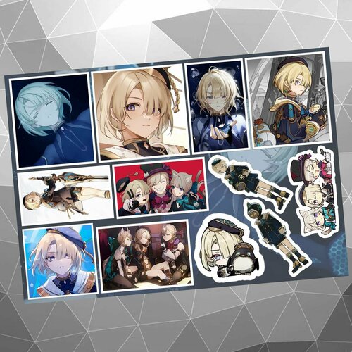 Стикерпак Фремине Genshin Impact (Геншин Импакт) Набор виниловых наклеек