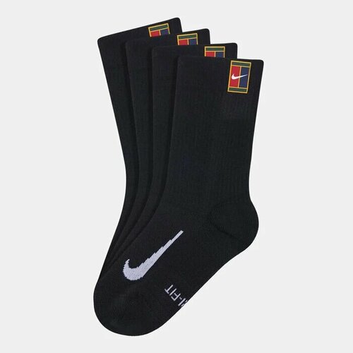 sports socks adult children athletic cushioned breathable badminton tennis basketball running hiking travel socks mens womens Носки NIKE, 2 пары, размер 42-46, черный