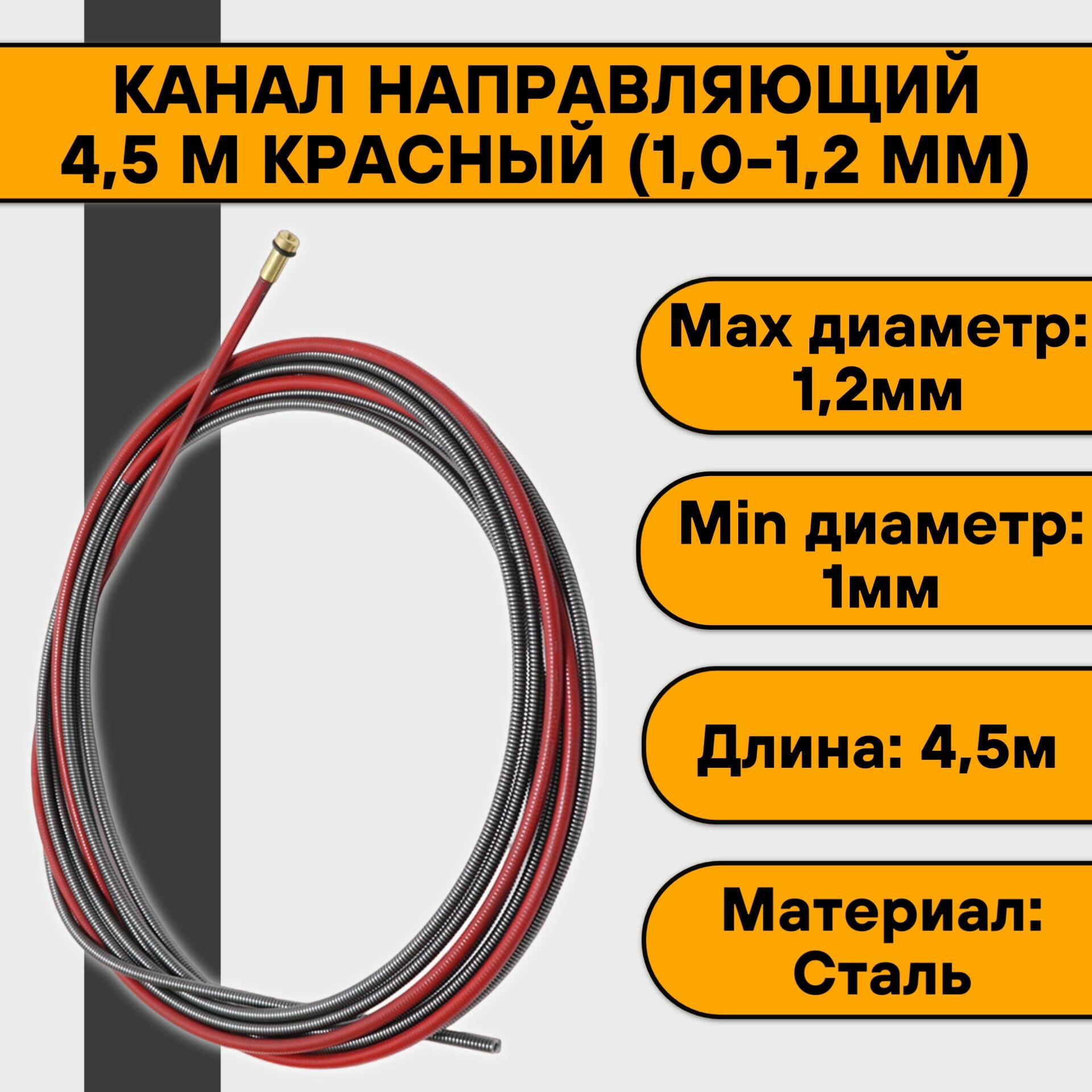 Канал направляющий 45 м красный (10-12 мм)