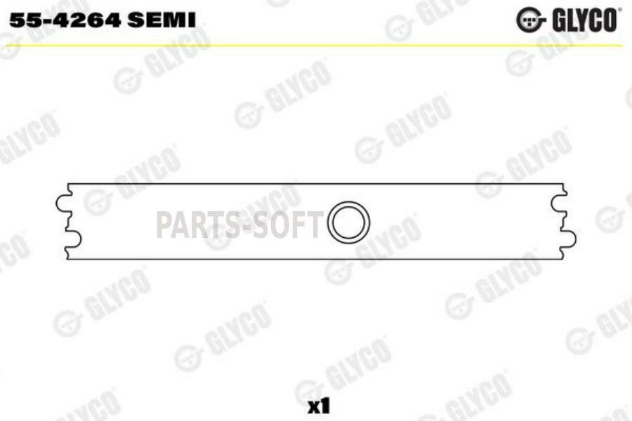 Втулка шатуна ДВС Renault R19, Laguna, Clio, Megane, Espace 1.7-2.0 88- Glyco арт. 554264SEMI