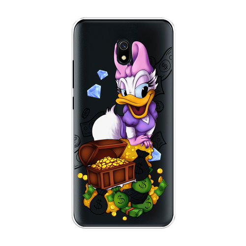 Силиконовый чехол на Xiaomi Redmi 8A / Сяоми Редми 8A Rich Daisy Duck, прозрачный силиконовый чехол эмблема черно желтая на xiaomi redmi 8a сяоми редми 8a