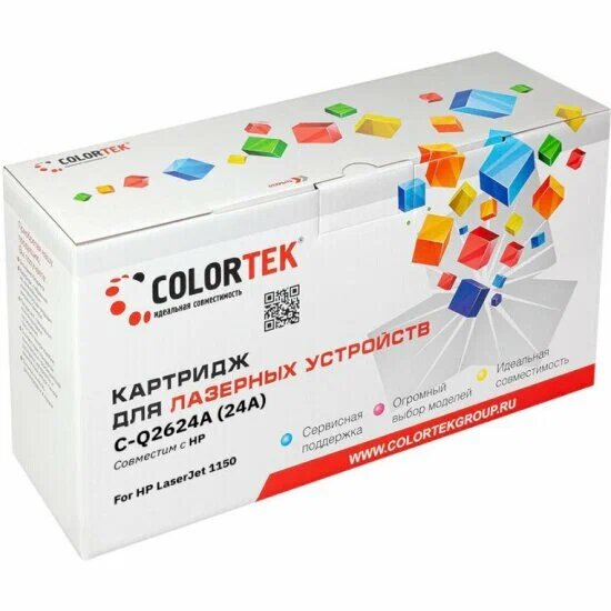 Картридж лазерный Colortek Q2624A (24A) для принтеров HP