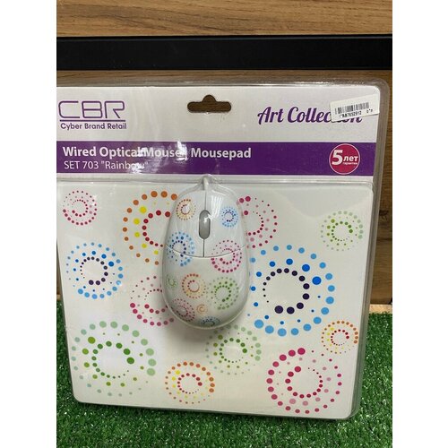 Набор Проводная оптическая мышь коврик Rainbow CBR SET 703 69900₽