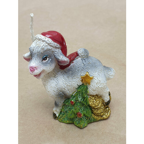 Свеча Ягненок 8 штук серый белый 65 см Лучше сгореть чем оказаться в волчьей пасти 299₽