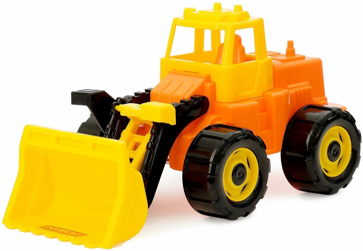 Трактор - погрузчик "Геракл" с подвижным ковшом, игрушечная машинка для детей, пластиковая игрушка для песочницы и дома, цвет микс