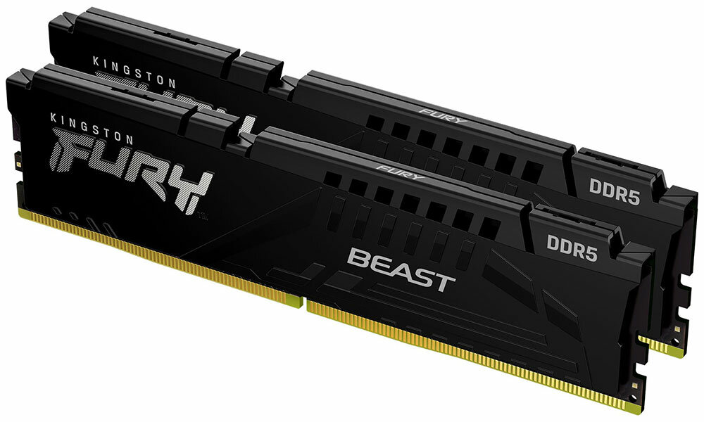 Оперативная память Kingston DDR5 16GB (2x8GB) 5600Mhz FURY Beast Black (KF556C36BBEK2-16)
