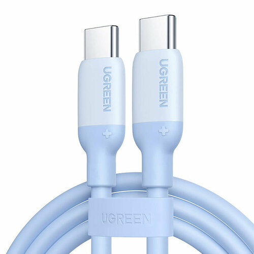 Кабель UGREEN US563 (15278) USB-C to USB-C Silicone Fast Charging Cable. Длина: 0,5м. Цвет: голубой