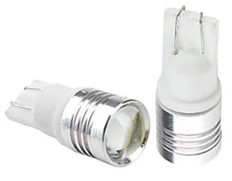 фото Лампа подсветки светодиодная T10 12V 1,5W "BG-GROUP" (LED With Lens Design A, White) (2 шт.)