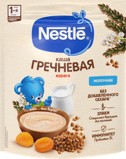 Каша гречневая NESTLE молочная, с курагой, с 5 месяцев, 200г