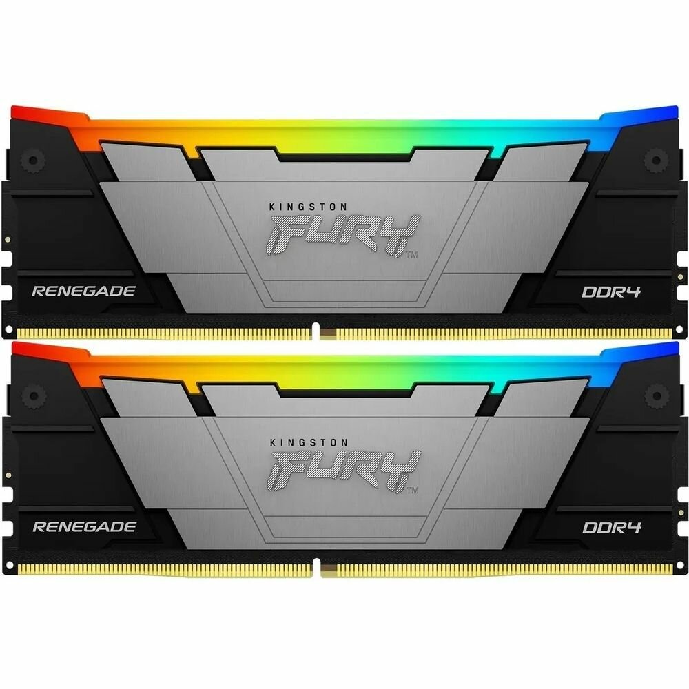 Модуль памяти Kingston 16GB DDR4 3600 FURY Renegade RGB Black XMP (KF436C16RB2AK2/16)