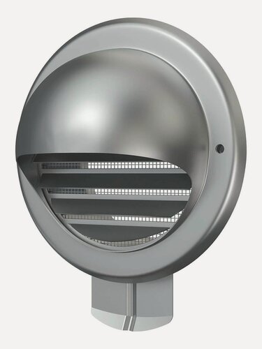 Изображение товара Вентиляционная решётка ERA Street Line, нержавеющая сталь, круглая, с сеткой, 215x215мм