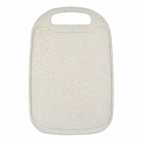 Доска разделочная пластик 32х21х04 см с ручкой прямоугольная бежевая 390₽