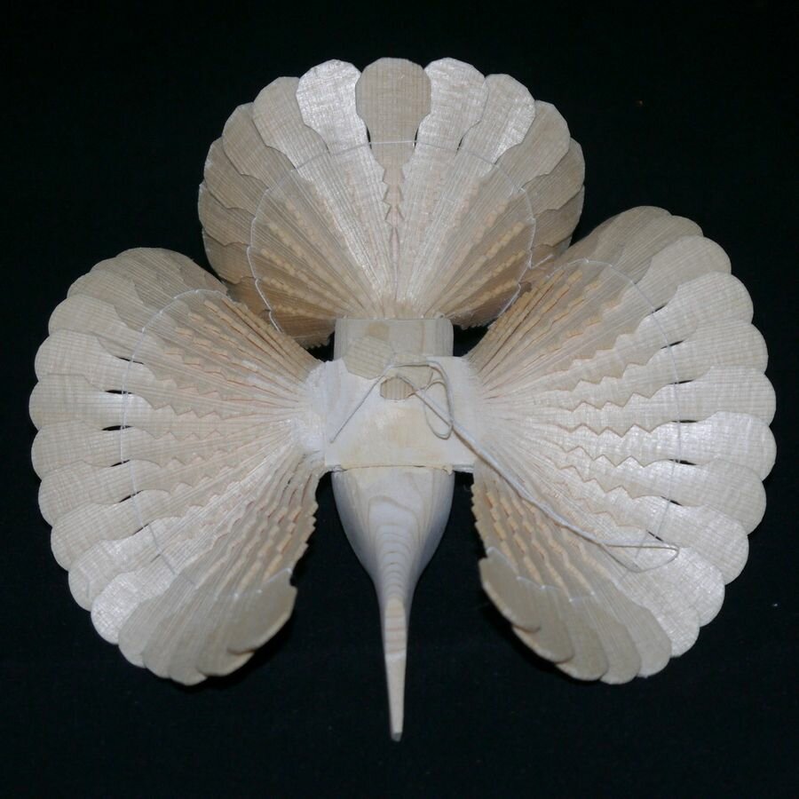 фото Щепная птица счастья (10 см.), ручная работа