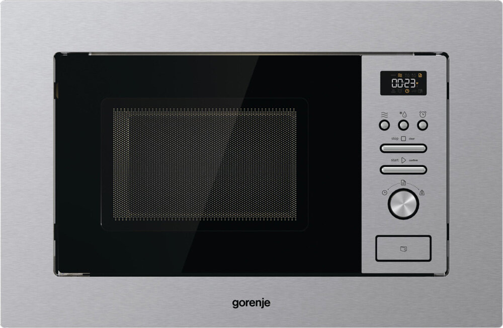Микроволновая печь встраиваемая Gorenje BM201AM1X, сенсорное управление, 800 Вт, серебристая