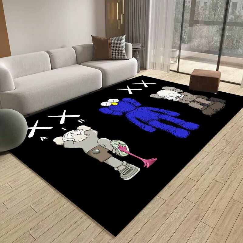 фото Ковер безворсовый KAWS/кавс 120x160см. Коврик универсальный противоскользящий