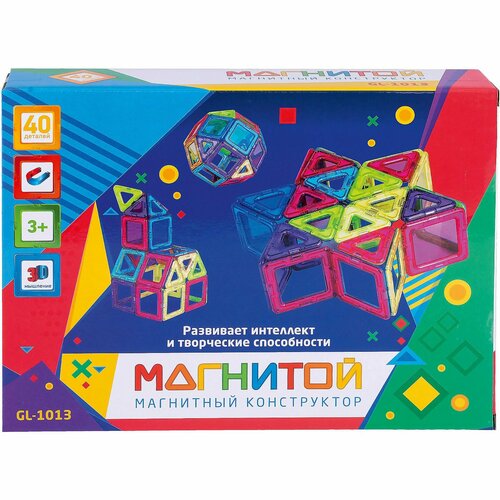 Магнитой - Магнитный конструктор Звезда 40 деталей 4569₽