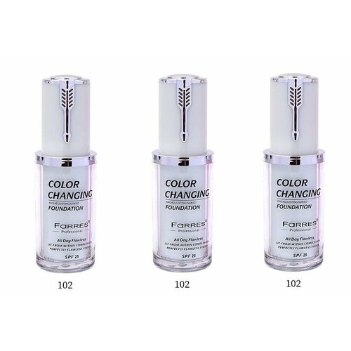 Farres cosmetics Крем тональный 4035 Color Changing тон 102 подстраивающийся зеленый чай 3 шт 978₽