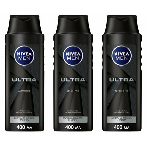 Шампунь для волос мужской Nivea Men Ultra, 400 мл, 3 шт