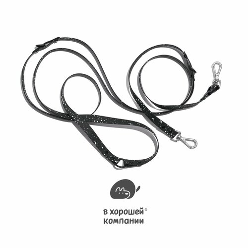Поводок регулируемый для собак средних пород, перестежка IN GOOD COMPANY (М / 3м /Крапушки)