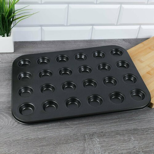 Форма для выпечки тарталеток 24 ячейки диаметр ячейки 35 см 610₽