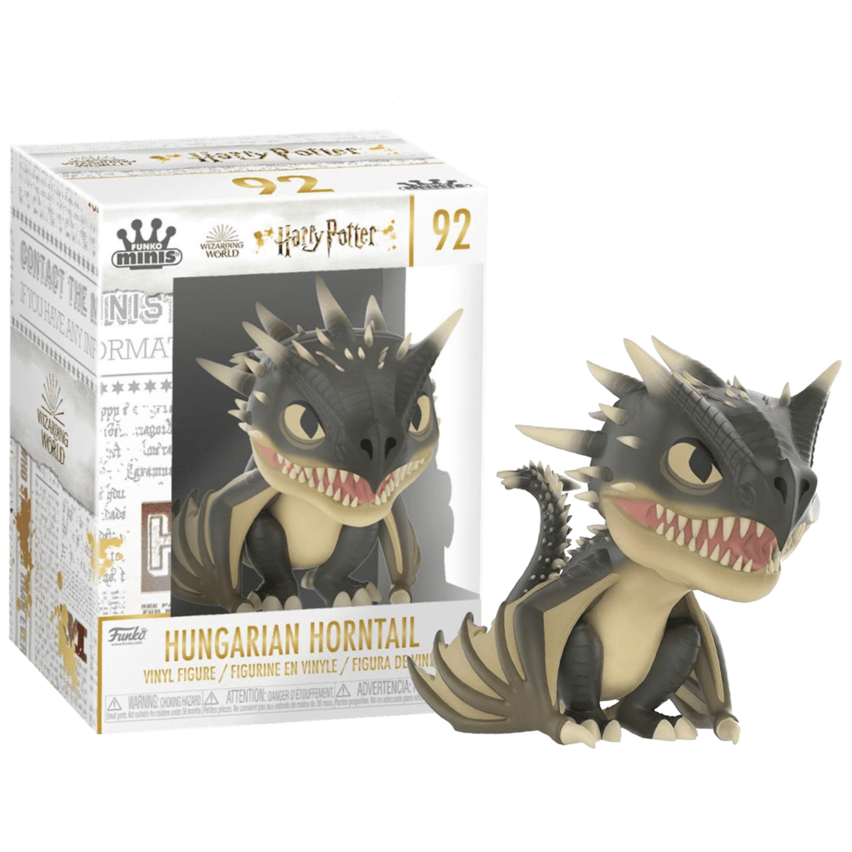 Funko Mini: Harry Potter - Венгерский хвосторог мини (Hungarian Horntail Dragon, 92), 7 см, 1 фигурка.