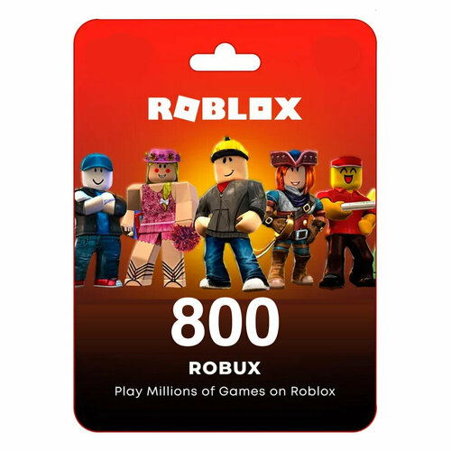 Пополнение счета Roblox на 800 Robux РФ для России Подарочная карта Роблокс Глобал для любого региона 166500₽