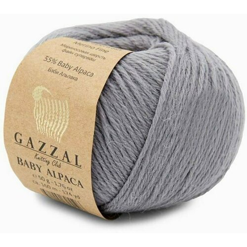 Пряжа Gazzal BABY ALPACA 46016 св. серый (5 мотков)