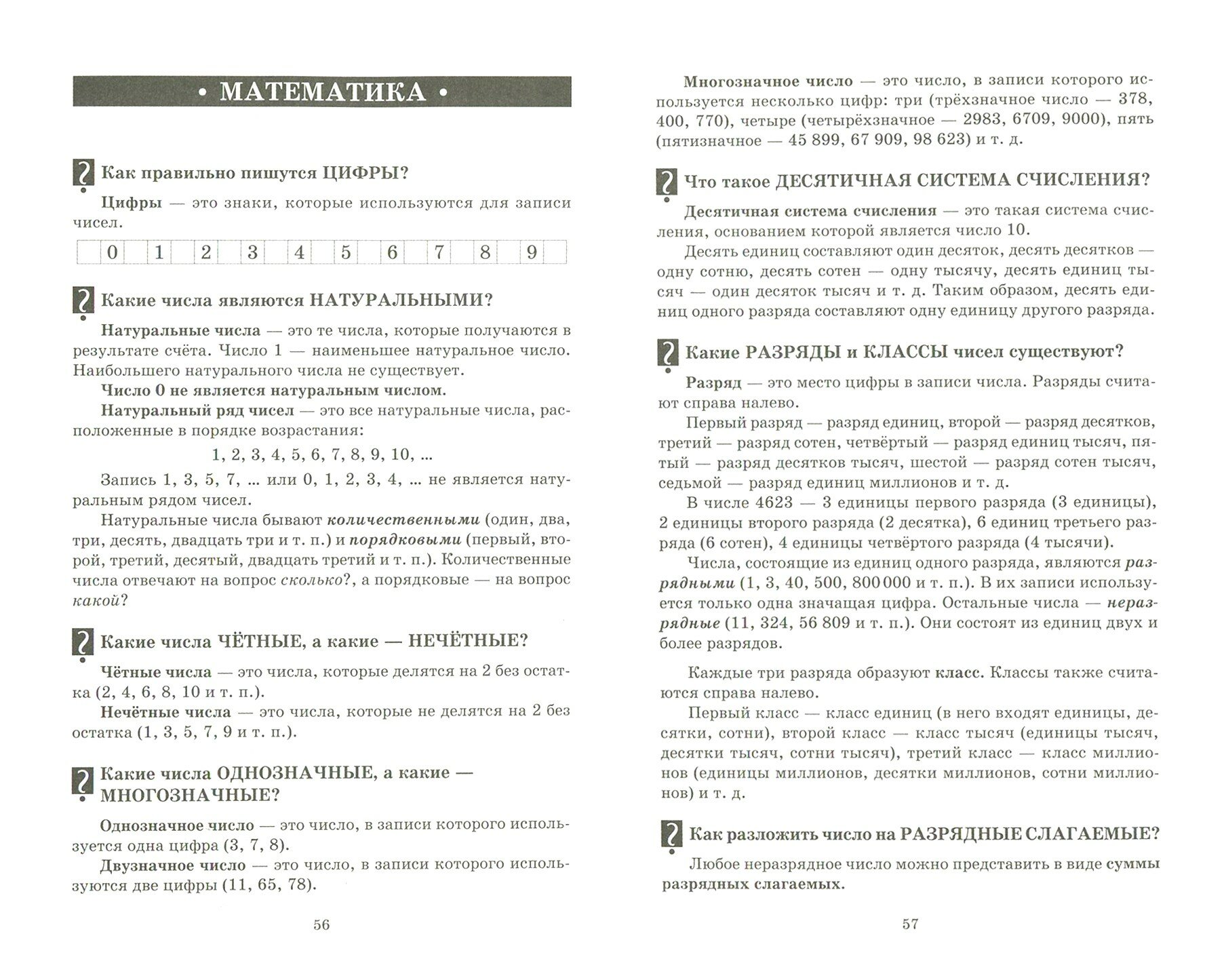 Справочник школьника. 1-4 классы. Русский язык, математика, литературное чтение в вопросах и ответах - фото №9