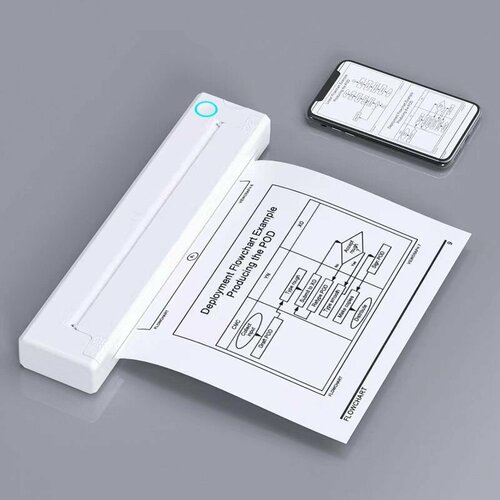 Портативный термопринтер с Bluetooth для телефона, принтер для печати документов, этикеток, стикеров, наклеек