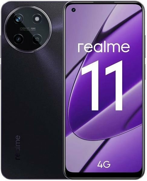 Смартфон realme 11 4G 8/256 ГБ RU, Dual nano SIM, черный